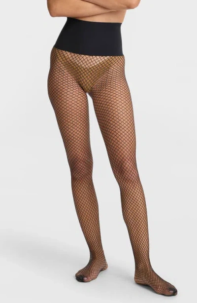 Commando Glitter Fishnet Tights In Black