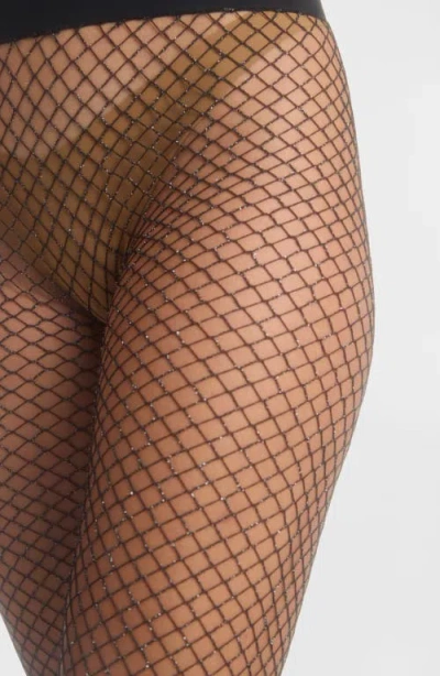 Commando Glitter Fishnet Tights In Black