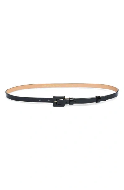 Carolina Herrera Skinny Patent Leather Belt In Black