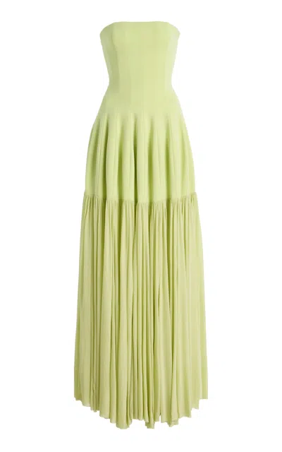 Simkhai Sandrine Crepe Bustier Midi Dress In Green