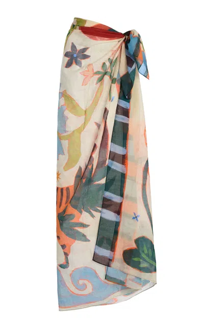 Soleil Soleil Square Pareo In Multi