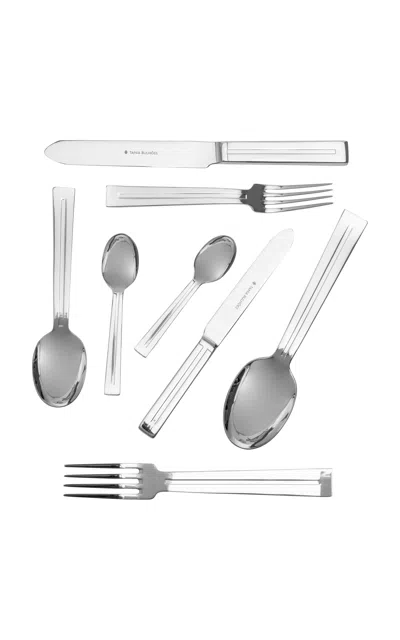 Tania Bulhões Flatware Metropole Stainless Steel (set Of 8) In Silver