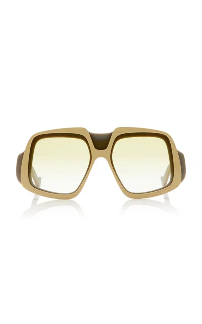 Loewe Collage Acetate Mask Sunglasses In White