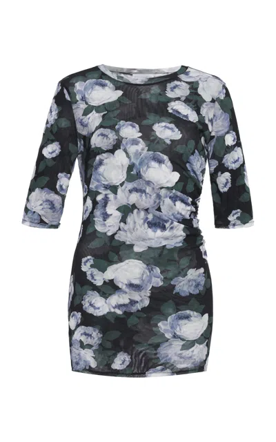 Stella Mccartney Bunch Of Roses Mesh Top In Multi