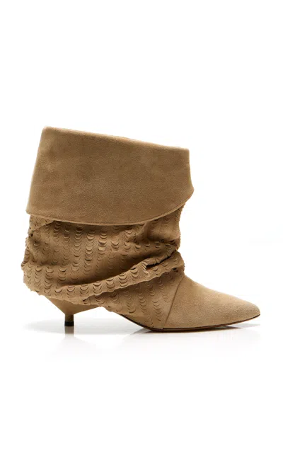 Isabel Marant 45mm Edrik Embossed Boots In Brown