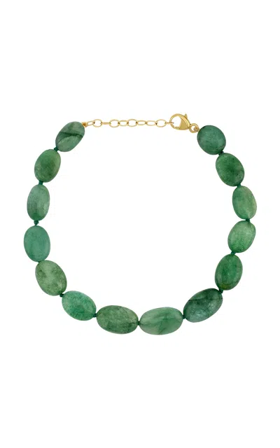 Jia Jia 14k Yellow Gold Emerald Quartz Bracelet In Green