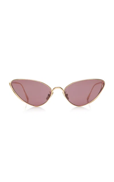 Loewe Shooting Star Cat-eye Metal Sunglasses In Brown