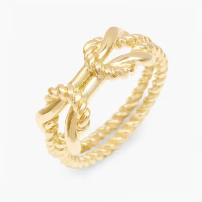 Brook & York Sydney Rope Ring In Gold