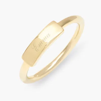 Brook & York Thin Bar Ring In Gold