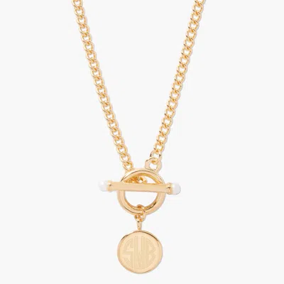 Brook & York Stella Pearl Toggle Necklace In Gold