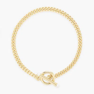 Brook & York Stella Pearl Toggle Chain Bracelet In Gold
