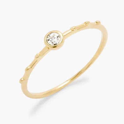 Brook & York Poppy Extra Thin Ring In Gold
