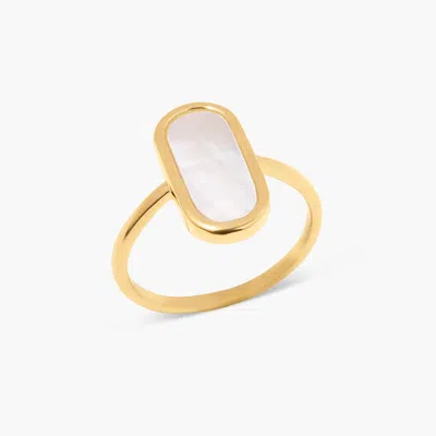 Brook & York Fauna Mother Of Pearl Ring In Gold
