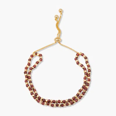 Brook & York Evette Birthstone Bracelet In Red