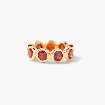 Brook & York Gracie Gold Vermeil Bezel Birthstone Bead In Red