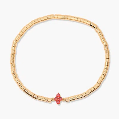 Brook & York Brook And York Bella Birthstone Beaded Stretch Bracelet In Gold