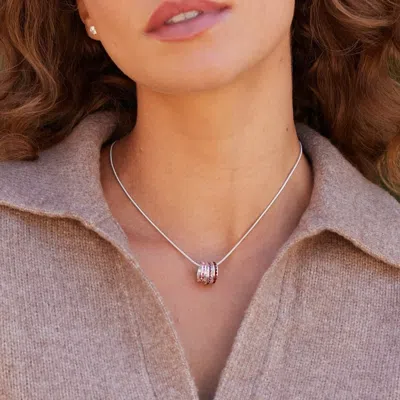 Evesaddiction Stackable Cz Birthstone Eternity Charm Pendant In Multi