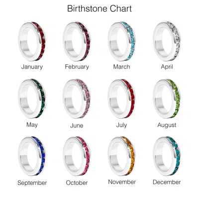 Evesaddiction Stackable Cz Birthstone Eternity Charm Pendant In Multi