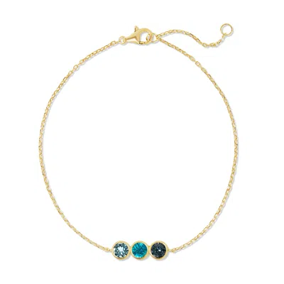 Evesaddiction Custom Birthstone Bezel Set Bracelet In Multi