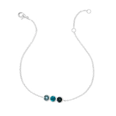 Evesaddiction Custom Birthstone Bezel Set Bracelet In Multi