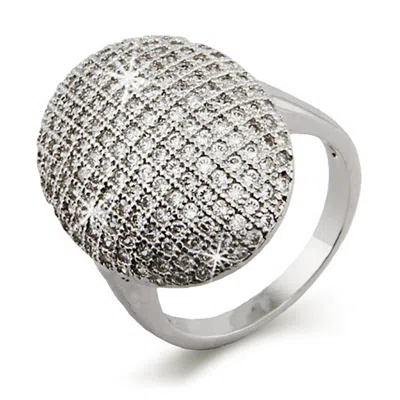 Evesaddiction Vampire Inspired Glistening Cz Engagement Ring In Silver