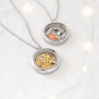 Evesaddiction Floating Locket Gold Charms In Gold