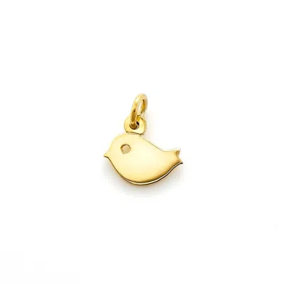 Evesaddiction Baby Bird Gold Charm In Gold