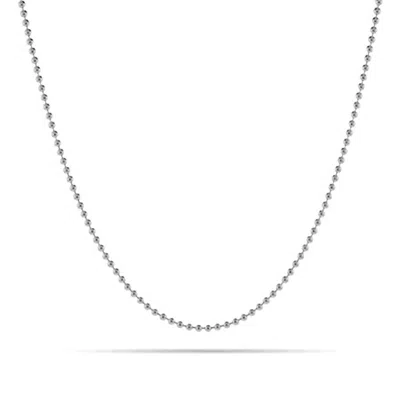 Evesaddiction Sterling Silver Beaded Chain In Silver