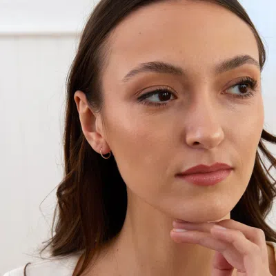 Evesaddiction 3/8 Inch Petite Sterling Silver Hoop Earrings In Silver