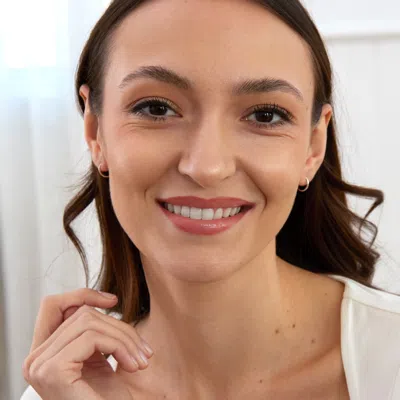 Evesaddiction 3/8 Inch Petite Sterling Silver Hoop Earrings In Silver