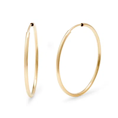 Evesaddiction 14k Gold Filled 1 Inch Hoop Earrings In Gold