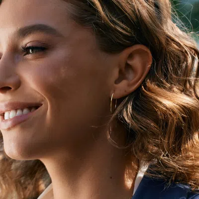 Evesaddiction 14k Gold Filled 1 Inch Hoop Earrings In Gold