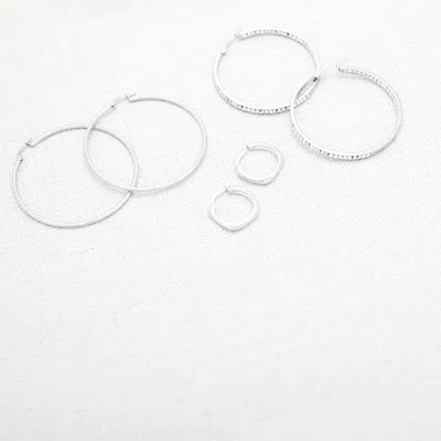 Evesaddiction Stainless Steel 2" Tube Style Hoop Earrings In Metallic