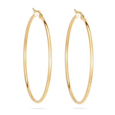 Evesaddiction 2" Gold Stainless Steel Hoop Earrings In Gold