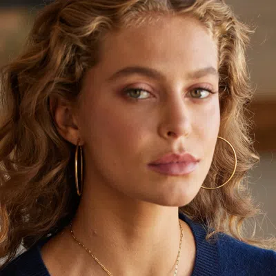 Evesaddiction 2" Gold Stainless Steel Hoop Earrings In Gold