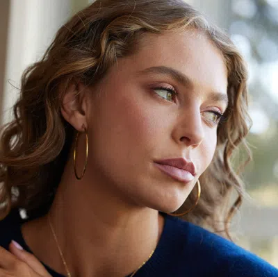 Evesaddiction 2" Gold Stainless Steel Hoop Earrings In Gold