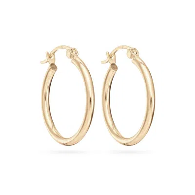 Evesaddiction 14k Gold 3/4" Hoop Earrings In Gold