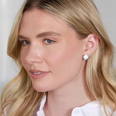 Evesaddiction Stunning 5 Carat Cz Clip-on Earrings In Silver