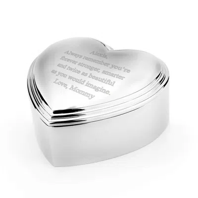 Evesaddiction Heart Shaped Keepsake Jewelry Box In Metallic