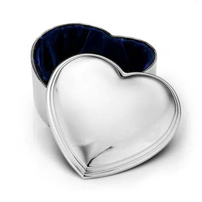 Evesaddiction Heart Shaped Keepsake Jewelry Box In Metallic