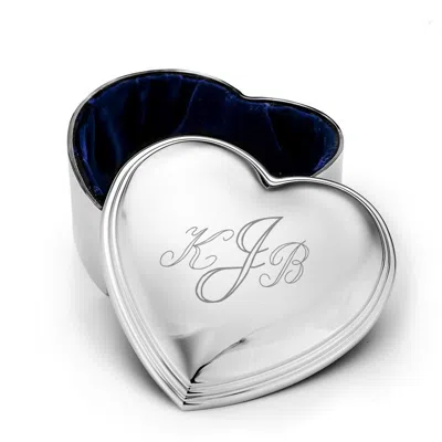 Evesaddiction Heart Shaped Keepsake Jewelry Box In Metallic