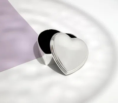 Evesaddiction Heart Shaped Keepsake Jewelry Box In Metallic