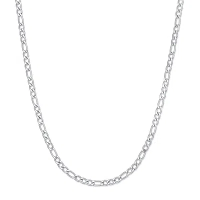 Evesaddiction 6mm Stainless Steel Figaro Chain In Silver