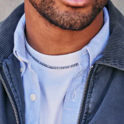 Evesaddiction 6mm Stainless Steel Figaro Chain In Silver