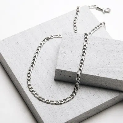 Evesaddiction 6mm Stainless Steel Figaro Chain In Silver