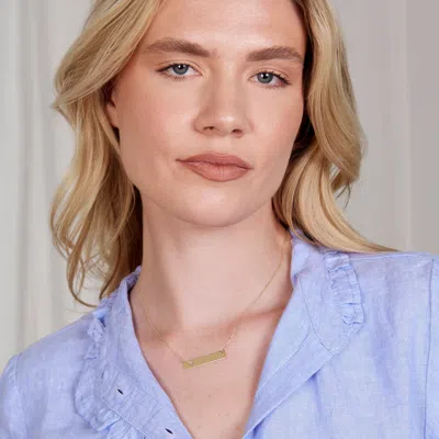 Evesaddiction 14k Rose Gold Name Bar With Heart Cut Out In Gold