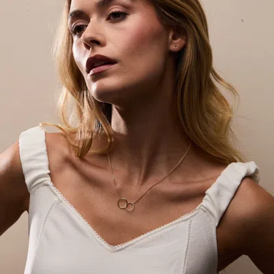 Evesaddiction Two Generation Silver Eternity Circle Necklace In Silver