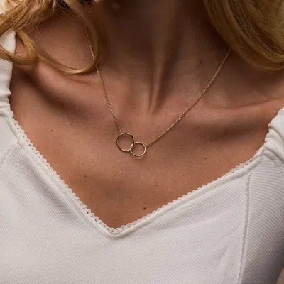 Evesaddiction Two Generation Silver Eternity Circle Necklace In Silver