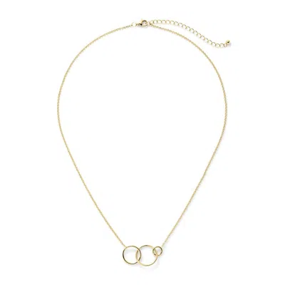 Evesaddiction Three Generation Gold Eternity Interlocking Circle Necklace In Gold