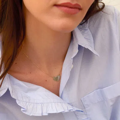 Evesaddiction Engravable Silver Heart Necklace In Silver